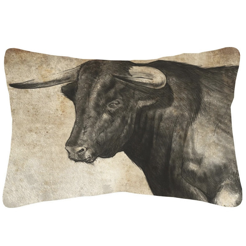 Coleção de capas de Almofada  Touro Preto