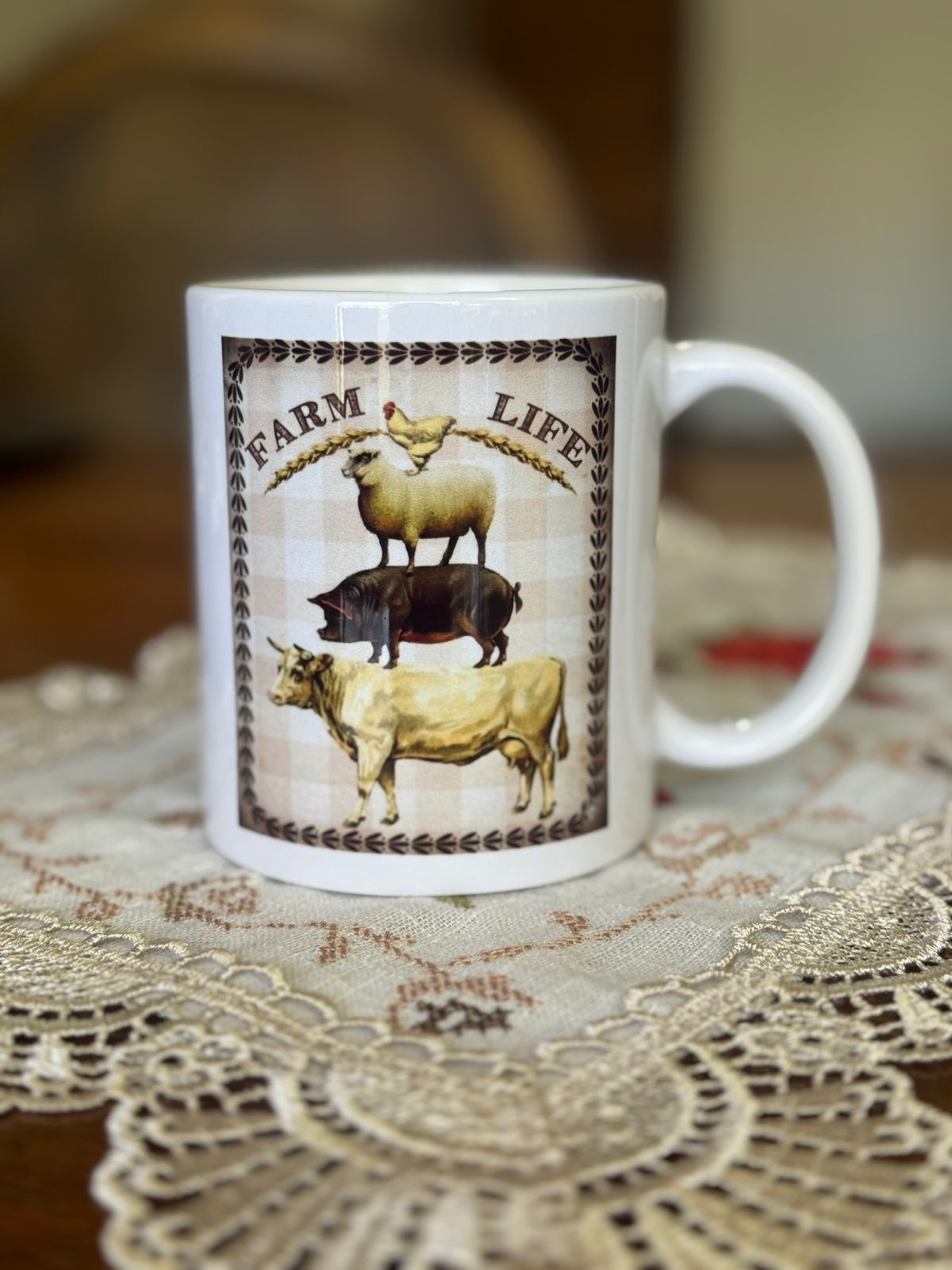 Caneca Mosaico de Animais  Farm Life