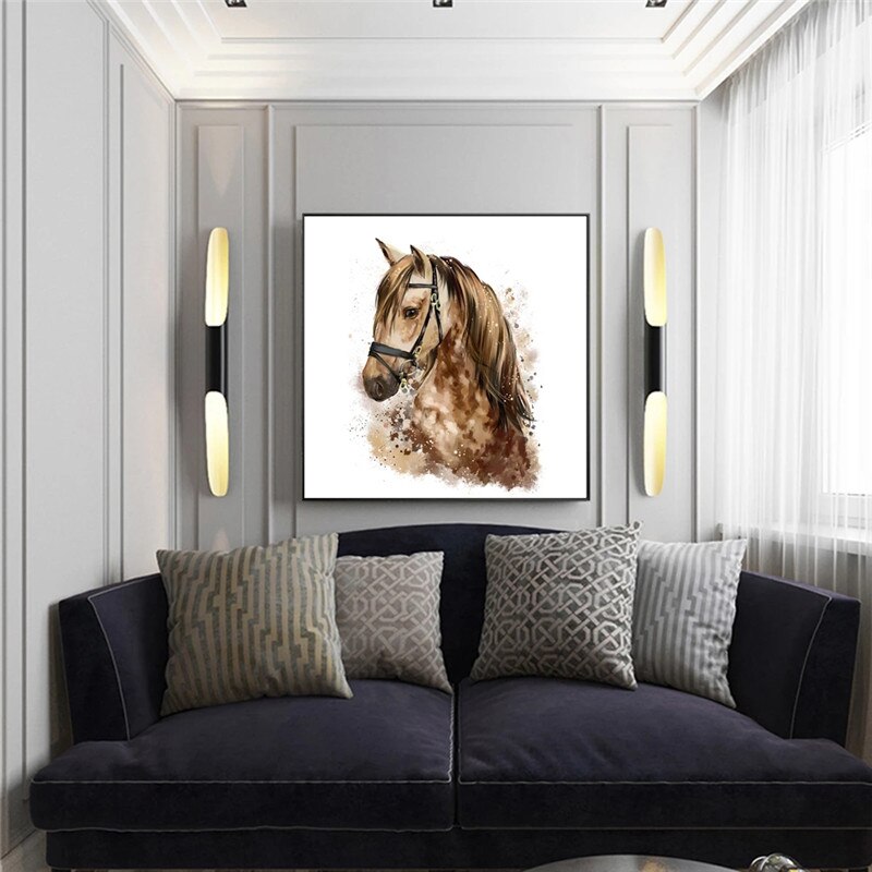 Lienzo de caballo abstracto