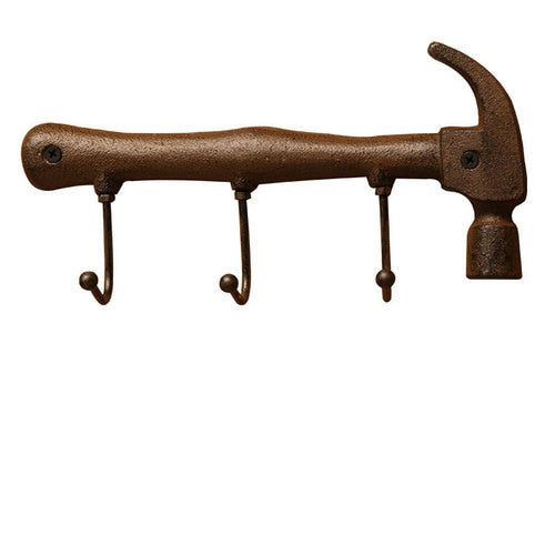 Martillo de gancho de pared retro de hierro fundido 