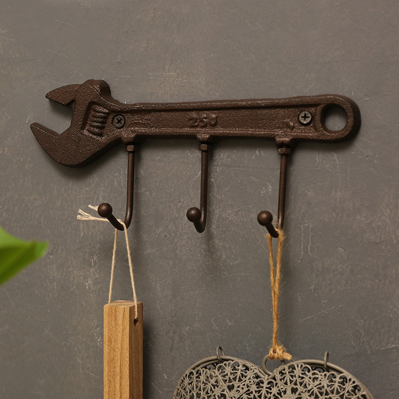 Gancho de pared retro de hierro fundido 